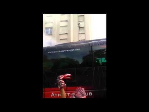 Recibimiento al autobús del Athletic Club en San Mamés