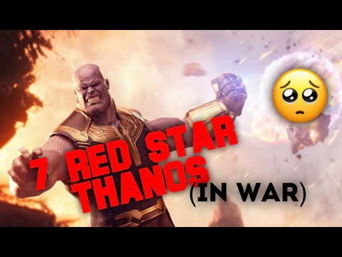 Fighting a 7 Red Star Thanos in War - Marvel Strike Force