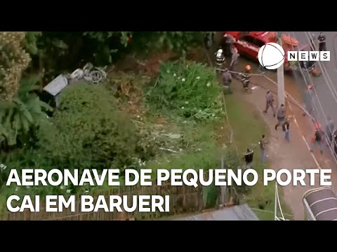 Aeronave de pequeno porte cai em Barueri, na Grande São Paulo