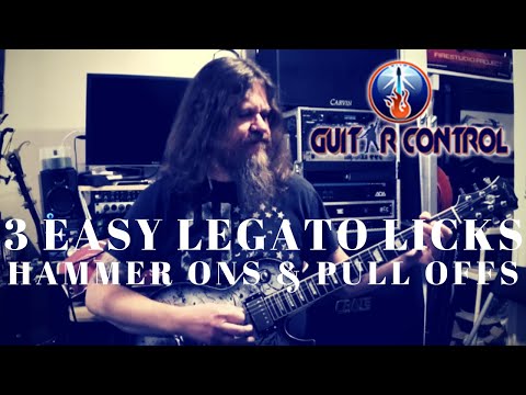 3 Easy Legato Licks With Hammer Ons & Pull Offs - Lead Guitar Lesson For Beginners