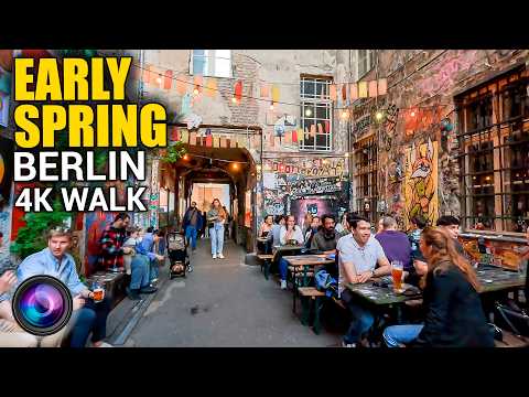 EARLY SPRING - BERLIN 4K WALKING TOUR 2025 | Sun, Streets, Cafés & River