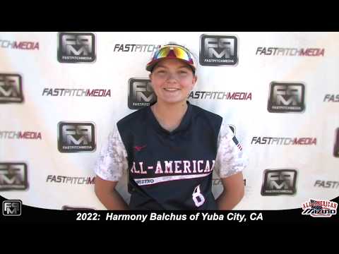 2022 Harmony Balchus First Base and Catcher Softball Skills Video - All American Mizuno