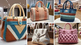 126 ideias de Bolsas de Mão Feitas de Crochê com Lã #modelosdetricô #crochê #projeto #trico #crochet