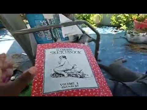 A look at ROBERT CRUMB sketchbook vol.1 part. 1 (live streamed on Facebook)