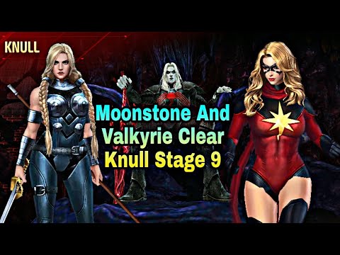 Moonstone And Valkyrie  Destroyed Knull Stage 9 - Marvel Future Fight