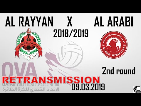 RETRANSMISSION - Al Rayyan X Al Arabi - Qatar Volleyball League 2018/19