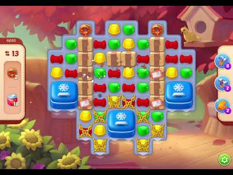 HomeScapes Level 4695 no boosters (14 moves)