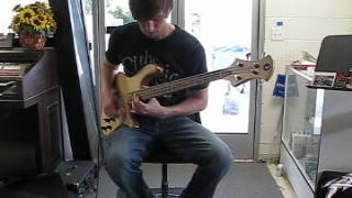 Video thumbnail for Stambaugh Bass.avi Custom made $3000 bass guitar played at FMI Bass Shop in Pasadena, CA by fantastictommy