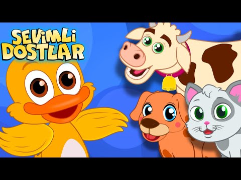 Hayvan Sesleri Şarkısı😻 Kedi, Köpek, İnek💛 Sevimli Dostlar ile Bebek ve Çocuk Şarkısı