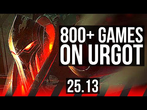 URGOT vs CORKI (TOP) | 800+ games | KR Master | 25.13