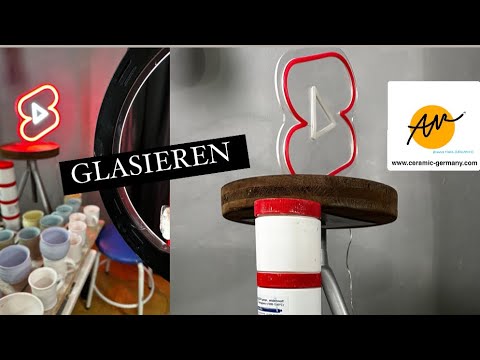 GLASIEREN / GLAZE 🫖🏺 #pottery #ceramics #asmr #tutorial #clayart #art #crafts