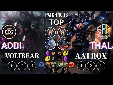 EDG Aodi Volibear vs SRB Thal Aatrox Top - KR Patch 10.13