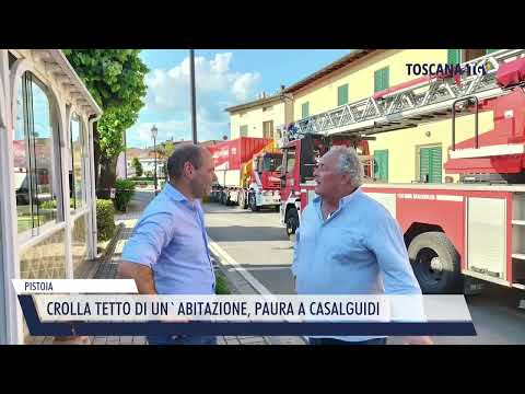 2023-06-12 PISTOIA - CROLLA TETTO DI UN'ABITAZIONE, PAURA A CASALGUIDI