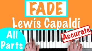 How to play FADE - Lewis Capaldi Piano Chords Tutorial