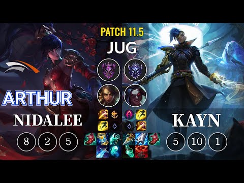 HLE Arthur Nidalee vs Kayn Jungle - KR Patch 11.5
