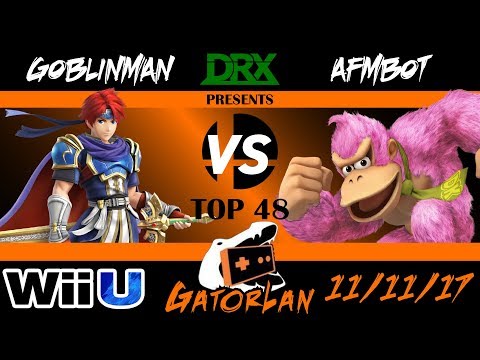 GatorLan Fall 2017 - Top 48 Losers - GoblinMan (Roy) vs. Afmbot (Donkey Kong) - Smash 4 - Wii U