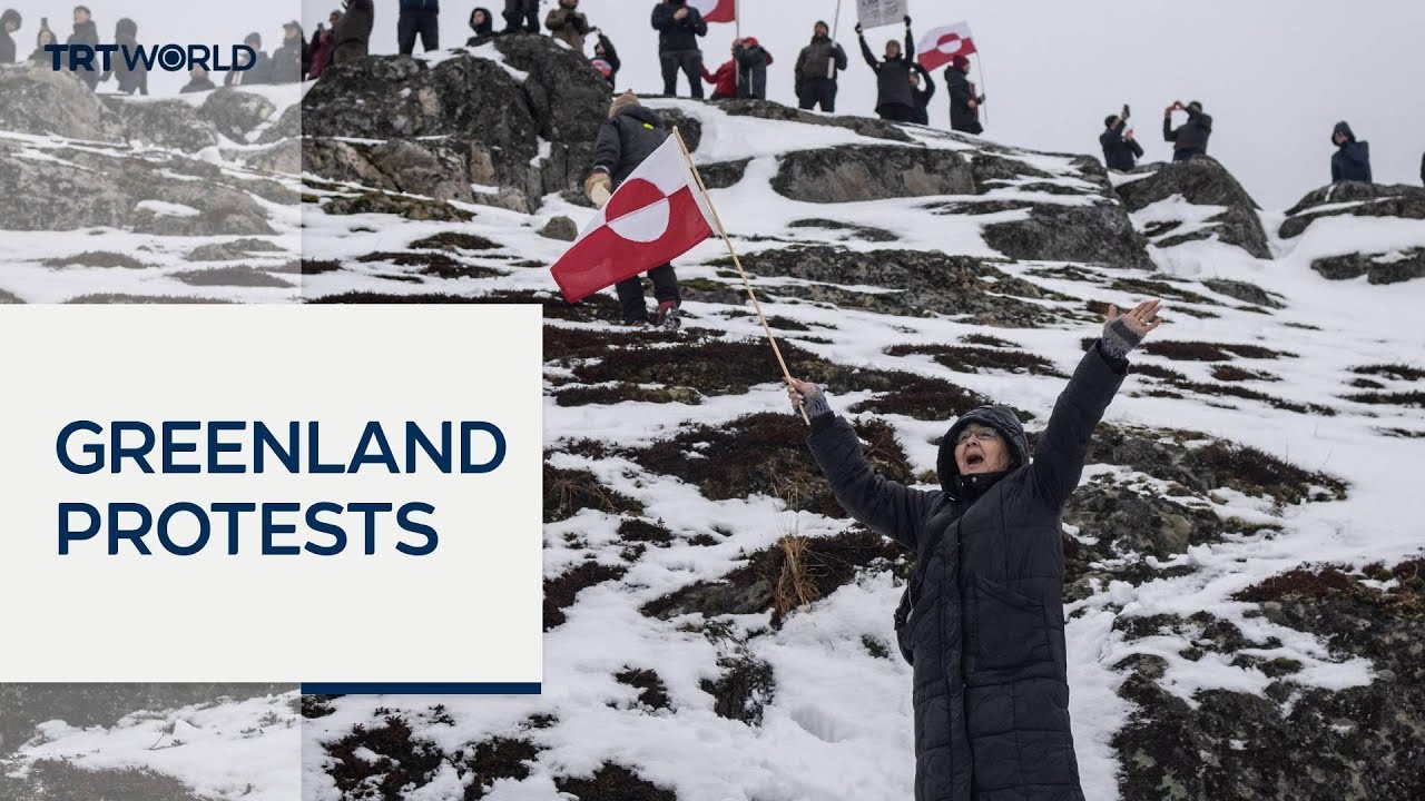Large crowds gather for 'Hands off Greenland' protests