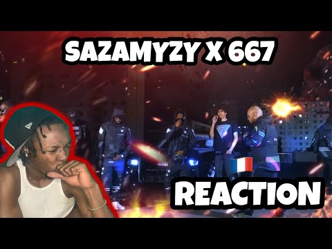 AMERICAN REACTS TO FRENCH DRILL RAP! Sazamyzy - Braquage a l'africaine feat. 667 LE CLIP