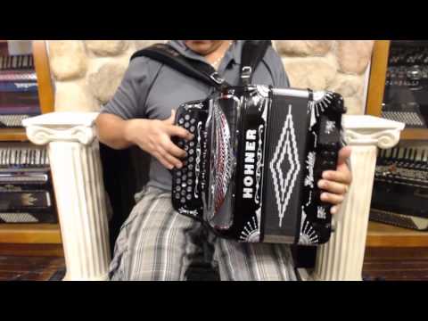 HANCTTBSSE - Black Silver Effect Hohner Anacleto Rey del Norte Two Tone 34 12