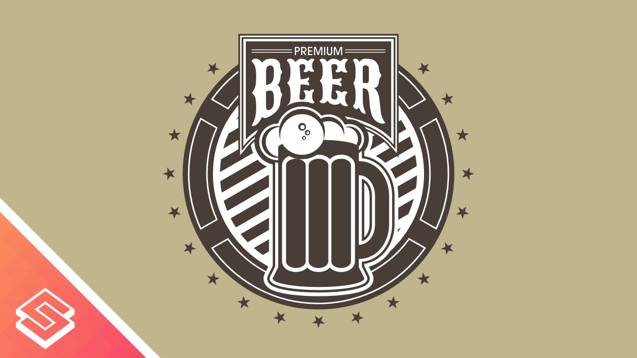 Premium Beer Logo Design in Inkscape
