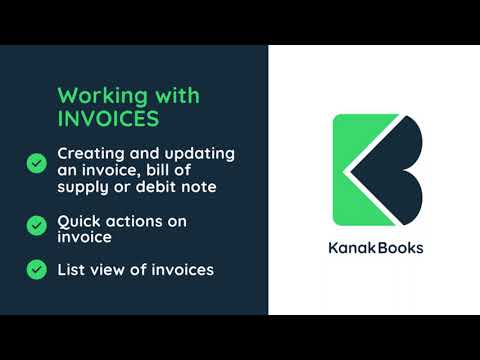 Working with invoices in Kanak Books