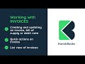 Working with invoices in Kanak Books