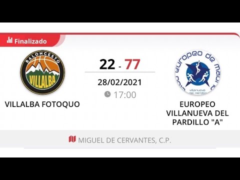 Cadete masc D. VILLALBA FOTOQUO - EUROPEO VILLANUEVA DEL P.