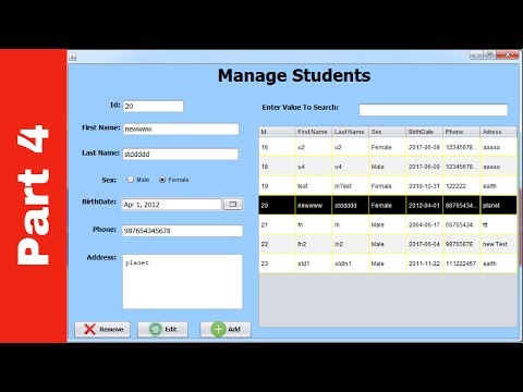 Java Student Information System Project In Java Using Netbeans With Source Code Part 4
