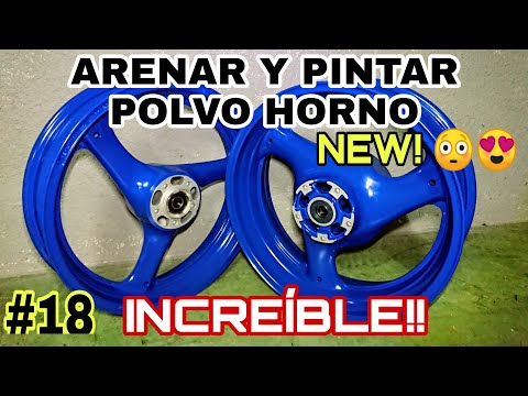 #18 Chorrear con Arena QUITAR PINTURA y PINTAR LLANTAS de Moto al Horno 😲😍💎 SUZUKI GSXR 750