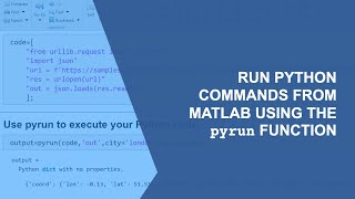 Run Python Commands from MATLAB using the pyrun Function