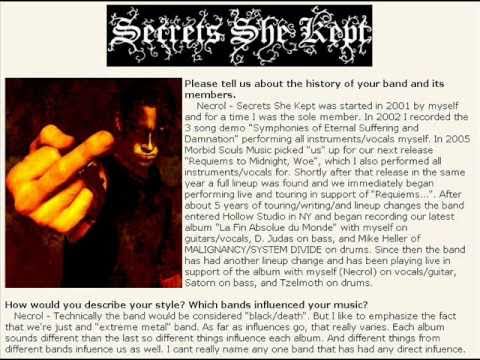 Secrets She Kept (Black Death Metal from USA)