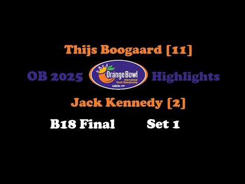 Orange Bowl 2025 B18 F Set 1 Boogaard vs Kennedy #tennis #juniortennis #highlights #orangebowl