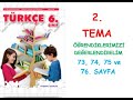 6. sinif tÜrkÇe ders kİtabi yildirim yayinlari 2. tema ÖĞrendİklerİmİzİ deĞerlendİrelİm