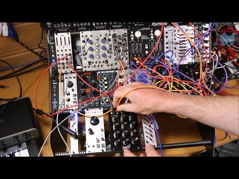 Tenderfoot Lattice sequencer noodle with 2HP Pluck