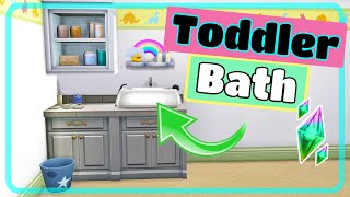 The Sims 4 Base Game Nursery FUNCTIONAL Toddler Bath and Baby Changing Table Tutorial