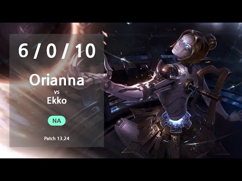 Orianna Mid vs Ekko - NA GrandMaster Patch 13.24