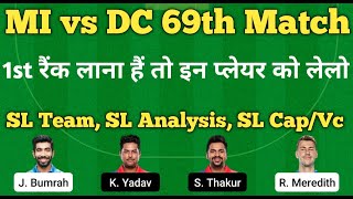 mi vs dc dream11 team | mumbai vs delhi dream11 team prediction | dream11 team of today match