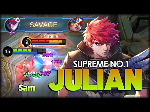 SAVAGE!! Poweful Fighter! Sam Supreme No. 1 Julian - Mobile Legends: Bang Bang