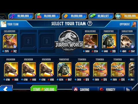 Woolly Mammoth, Thylacosmilus, Smithetoceras, Mastodon, Eucladoceros - Jurassic World The Game
