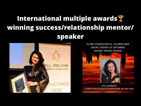 Asta Jakubson Award Winning Success Mentor