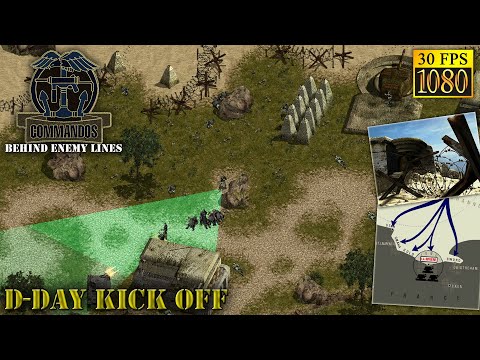 Commandos: Behind Enemy Lines. Mission 14 "D-Day Kick Off" [HD 1080p 30fps]