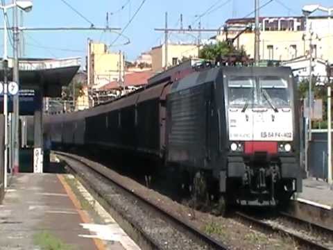 E189.402 Dispolok in partenza col MRV 57406 Anagni Fiuggi - Chiasso Smistamento