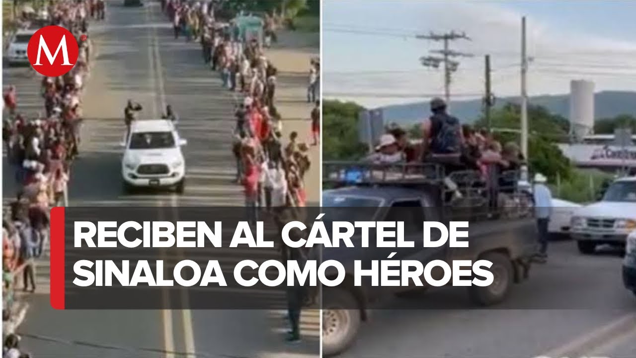 Cártel de Sinaloa desfila entre aplausos de pobladores en Chiapas