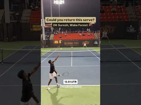 Invincible serving from the 6ft6in 🇮🇳Dhakshineswar Suresh during a US College Tennis circuit match 🔥