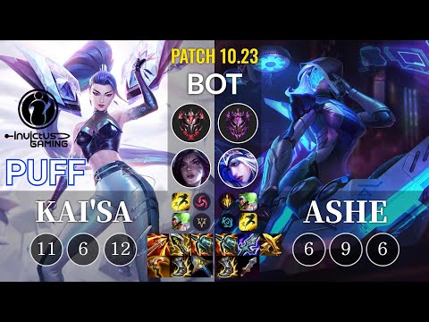 IG Puff Kai'Sa vs Ashe Bot - KR Patch 10.23