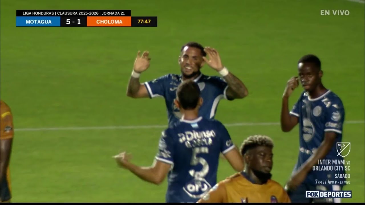 😎 DOBLETE Rodrigo de Olivera | Motagua 5-1 Choloma | Fecha 21, Clausura 2026 | Liga de Honduras