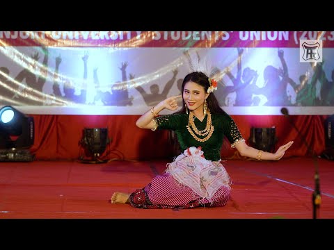 Manipuri  Dance Performed by Dolly Thoudam (Dhanamanjuri University). #Dance #folksong #manipuri
