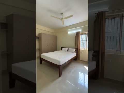 Video thumbnail for B002: Fully furnished 1 BHK Flat for rent in Whitefield | Kots Une