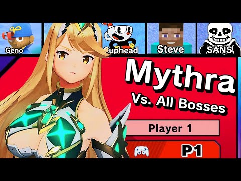 Mythra Vs. All Bosses in Super Smash Bros Ultimate + Cutscenes | DLC Update (11.0.0)