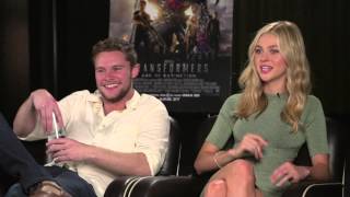 TRANSFORMERS: AGE OF EXTINCTION Interview - Nicola Peltz and Jack Reynor video